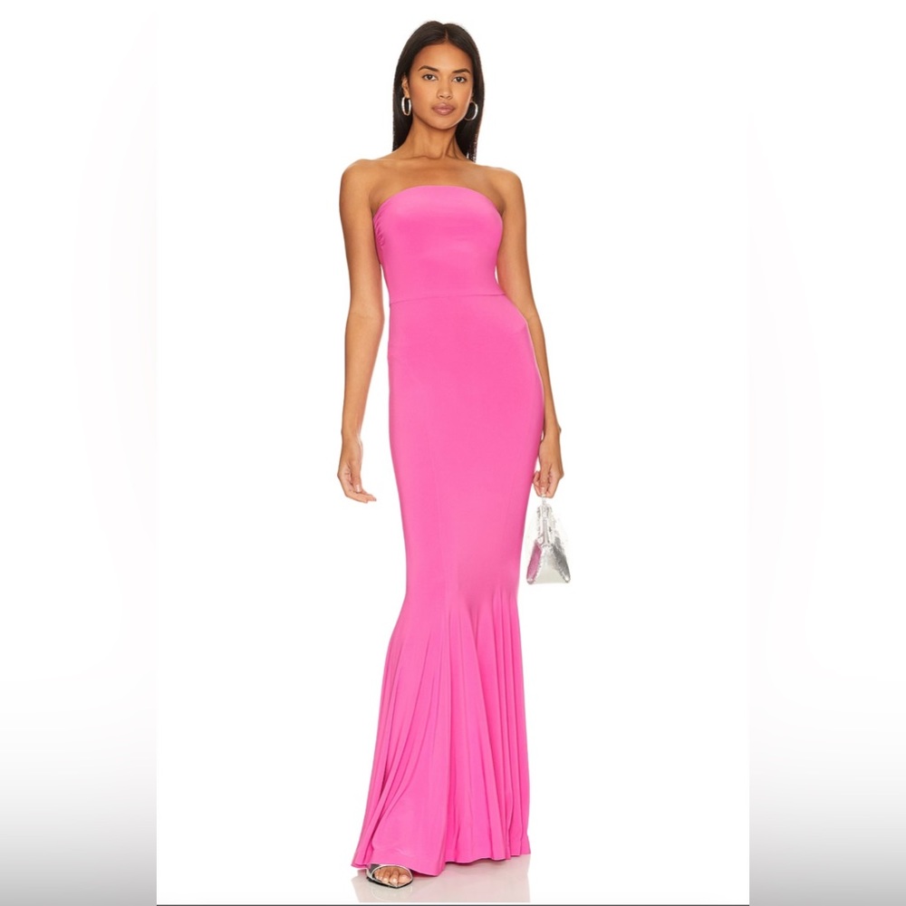 Strapless Fishtail Gown in Orchid Pink